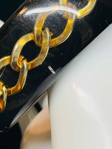 Black and Gold Chain Bangle